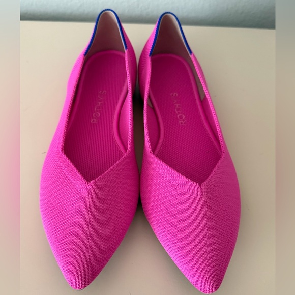 Rothy's Vibrant Pink Pointed Flats - Picture 2 of 4